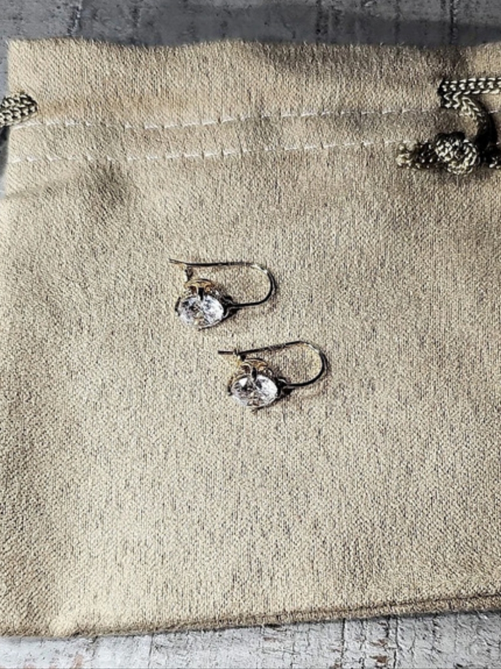 Vanna K For Bella Luce 925 Gold Vermeil Leverback Drop Earrings